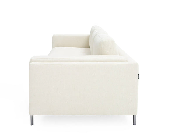 Divani Casa Schmidt Modern Off White Fabric Sofa Model VGKK-KF.7020-OFWHT