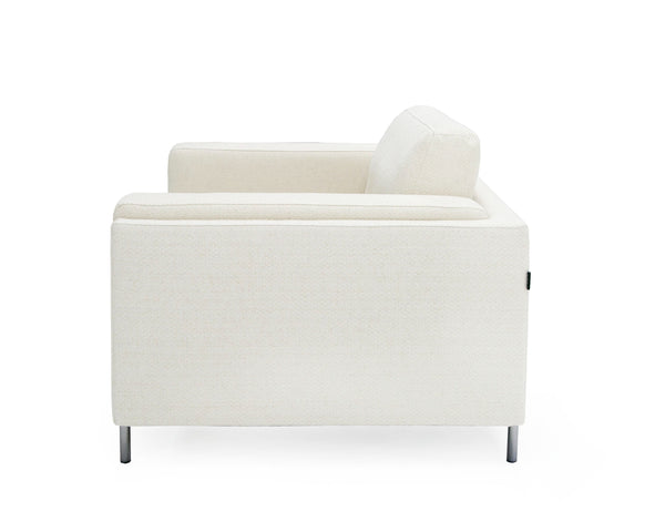 Divani Casa Schmidt Modern Off White Fabric Chair Model VGKK-KF.7020-CHR-OFWHT