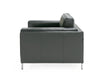 Divani Casa Schmidt Modern Black Leather Chair Model VGKK-KF.7020-CHR-BLK