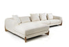Modrest Fleury Contemporary Cream Fabric And Walnut Laf Sectional Sofa Model VGCS-21073-S-CW-LAF