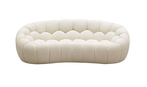 Divani Casa Yolonda Modern Curved Off White Fabric Sofa Set Model VGEV2126C-SET-C-00