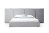 Modrest Athena Modern Light Grey Linen & Gold Bed Model VGVC-BD2233-BED