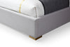 Modrest Athena Modern Light Grey Linen & Gold Bed Model VGVC-BD2233-BED