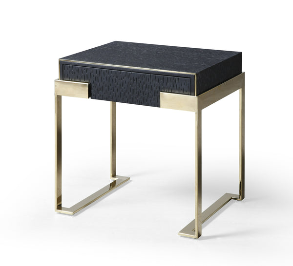 Modrest Athena & Rothsay Modern Grey Fabric & Wenge & Gold Bedroom Set Model VGVC-BD2233-SET-EK