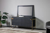 Modrest Athena & Rothsay Modern Grey Fabric & Wenge & Gold Bedroom Set Model VGVC-BD2233-SET-EK