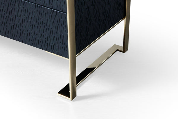 Modrest Athena & Rothsay Modern Grey Fabric & Wenge & Gold Bedroom Set Model VGVC-BD2233-SET-EK