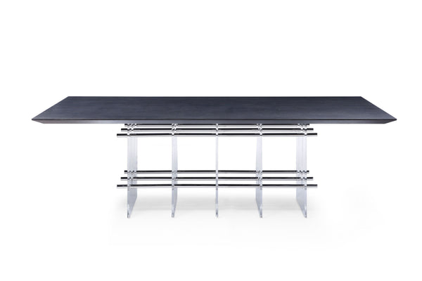 Modrest Inverness Contemporary Black Oak & Acrylic Dining Table Model VGVCT2259-DT