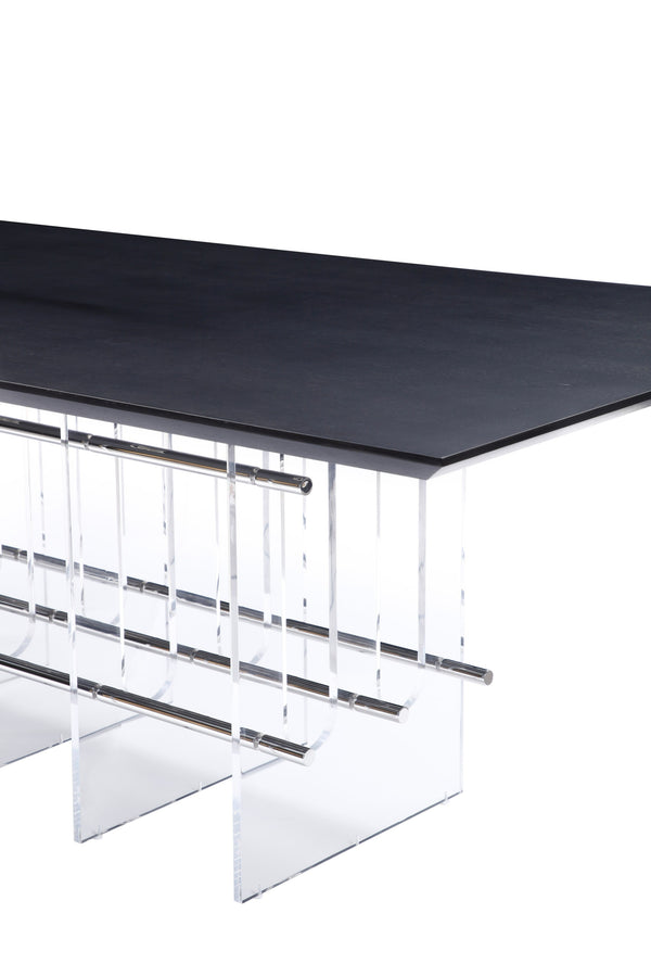 Modrest Inverness Contemporary Black Oak & Acrylic Dining Table Model VGVCT2259-DT