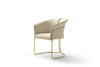 Modrest Renfew Modern Beige Vegan Leather & Champagne Gold Dining Chair Model VGVCB2278-BGE