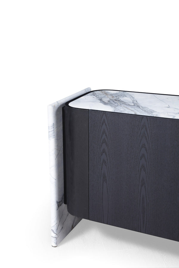 Modrest Broxburn Modern Black Oak & Faux Marble Buffet Model VGVCG2269-OAK