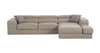 Divani Casa Pella Mini Modern Grey Italian Leather Right Facing Chaise Sectional Sofa Model VGCA5106A-GRY-RAF
