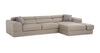 Divani Casa Pella Mini Modern Grey Italian Leather Right Facing Chaise Sectional Sofa Model VGCA5106A-GRY-RAF