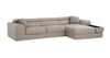 Divani Casa Pella Mini Modern Grey Italian Leather Right Facing Chaise Sectional Sofa Model VGCA5106A-GRY-RAF