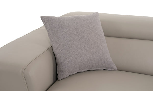 Divani Casa Pella Mini Modern Grey Italian Leather Right Facing Chaise Sectional Sofa Model VGCA5106A-GRY-RAF