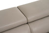 Divani Casa Pella Mini Modern Grey Italian Leather Right Facing Chaise Sectional Sofa Model VGCA5106A-GRY-RAF