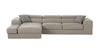 Divani Casa Pella Mini Modern Grey Italian Leather Left Facing Sectional Sofa Model VGCA5106A-GRY-LAF