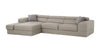 Divani Casa Pella Mini Modern Grey Italian Leather Left Facing Sectional Sofa Model VGCA5106A-GRY-LAF