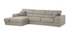 Divani Casa Pella Mini Modern Grey Italian Leather Left Facing Sectional Sofa Model VGCA5106A-GRY-LAF