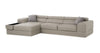 Divani Casa Pella Mini Modern Grey Italian Leather Left Facing Sectional Sofa Model VGCA5106A-GRY-LAF
