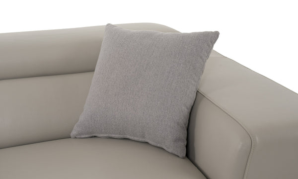 Divani Casa Pella Mini Modern Grey Italian Leather Left Facing Sectional Sofa Model VGCA5106A-GRY-LAF