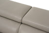Divani Casa Pella Mini Modern Grey Italian Leather Left Facing Sectional Sofa Model VGCA5106A-GRY-LAF