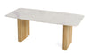 Cambridge White Marble & Mango Rectangular Dining Table