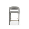 Modrest Faerron Modern Grey Leatherette Counter Chair Model VGEUMC-7182BC-GRY