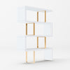 Modrest Maze Modern White & Gold Bookcase Model VGBB-MD105-WHTGLD