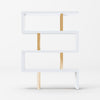 Modrest Maze Modern White & Gold Bookcase Model VGBB-MD105-WHTGLD