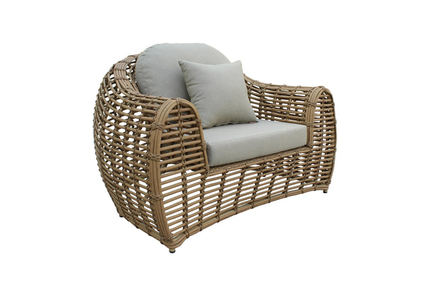 Renava Sandra Outdoor Beige & Wicker Sofa Set With End Table Model VGATRASF-227-SET-ET