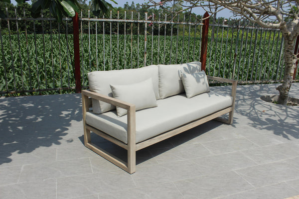 Renava Calm Outdoor Grey & Acacia Sofa Set Model VGATRASF-229