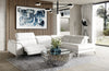 Monte Carlo Italian Modern White Leather Right Facing Sectional Sofa