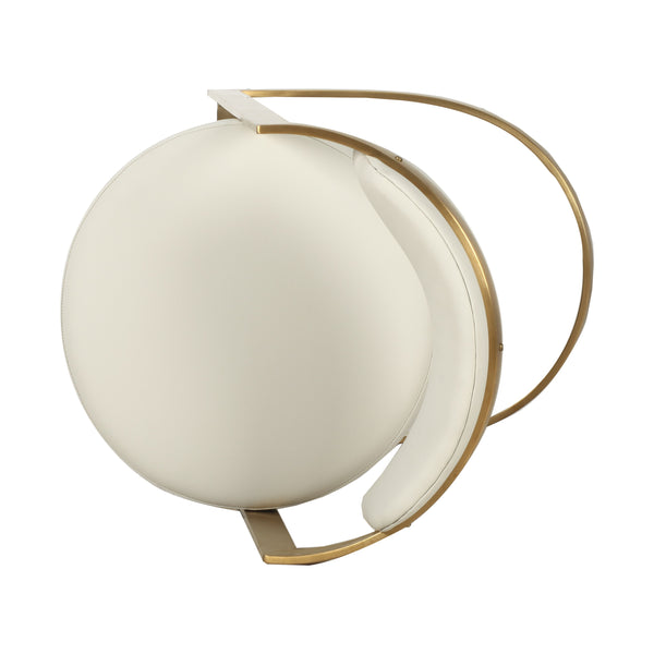 Modrest Shandra Beige Pleather & Gold Counter Stool Model VGRH-RHS-CS-220-BGEGLD