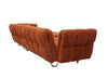 Divani Casa Jacinda Modern Burnt Orange Fabric Right Facing Sectional Sofa & 2 Yellow Pillows Model VGEV-23106-ORG-RAF