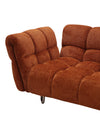 Divani Casa Jacinda Modern Burnt Orange Fabric Right Facing Sectional Sofa & 2 Yellow Pillows Model VGEV-23106-ORG-RAF
