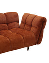 Divani Casa Jacinda Modern Burnt Orange Fabric Left Facing Sectional Sofa & 2 Yellow Pillows Model VGEV-23106-ORG-LAF