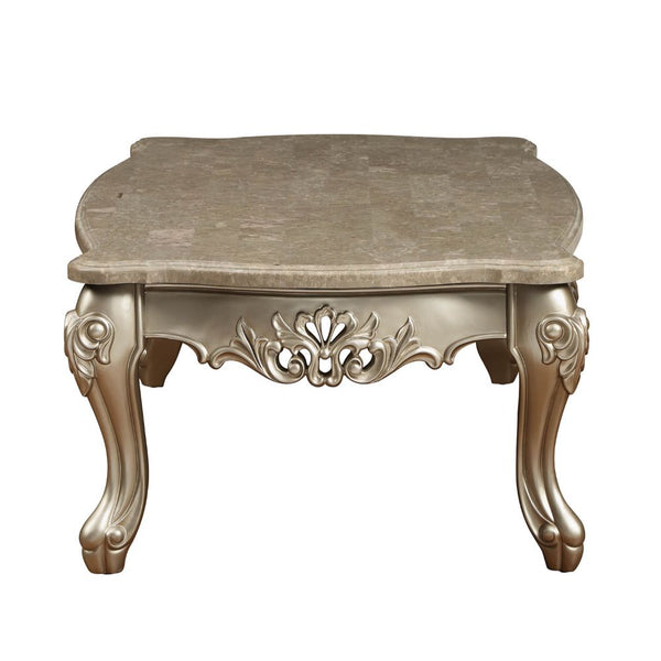 ACME Ranita Marble Top & Champagne Coffee Table Model 81040