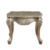 ACME Ranita Marble Top & Champagne End Table Model 81042