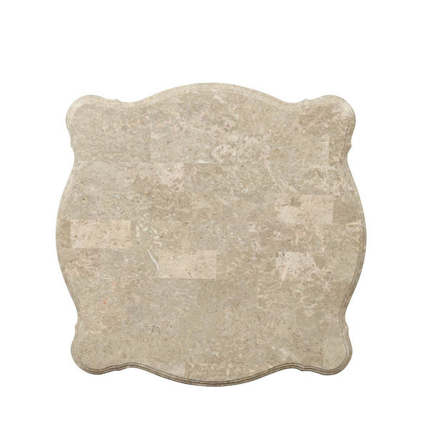 ACME Ranita Marble Top & Champagne End Table Model 81042