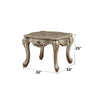 ACME Ranita Marble Top & Champagne End Table Model 81042