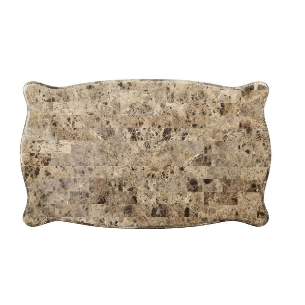 ACME Shalisa Marble Top & Walnut Coffee Table Model 81050