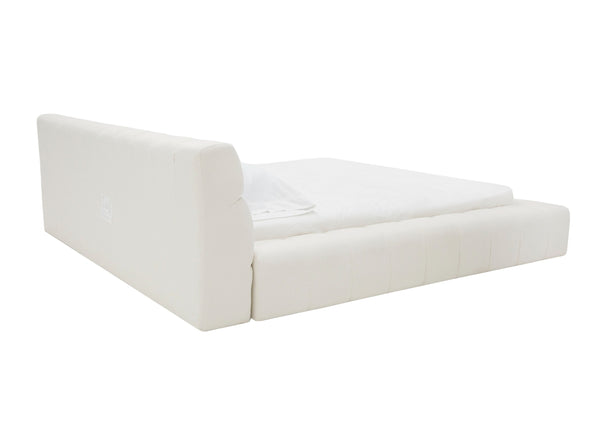 Divani Casa Tyree Modern Tufted Off White Fabric Bed Model VGOD-DY-22116-BED