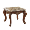 ACME Shalisa Marble Top & Walnut End Table Model 81052