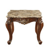 ACME Shalisa Marble Top & Walnut End Table Model 81052