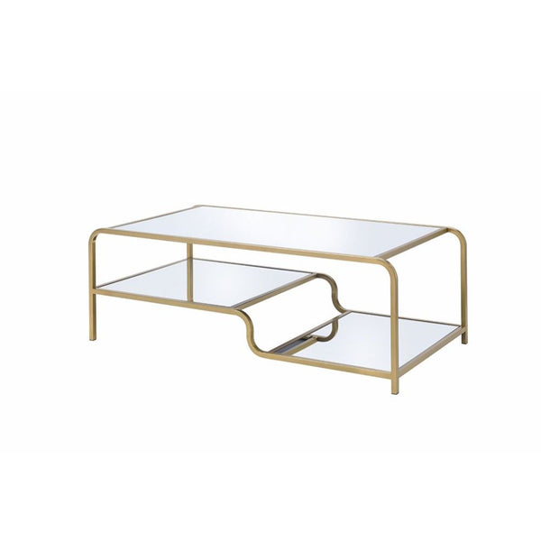 ACME Astrid Gold & Mirror Coffee Table Model 81090