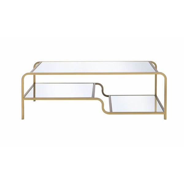 ACME Astrid Gold & Mirror Coffee Table Model 81090