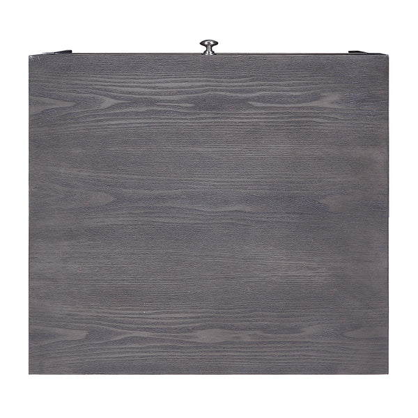 ACME Iban Gray Oak & Chrome End Table Model 81172