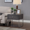 ACME Iban Gray Oak & Chrome End Table Model 81172