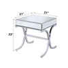 ACME Dominic Mirrored & Chrome End Table Model 81197