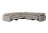 Divani Casa Corinth Modern Gray Fabric Sectional Sofa With 3 Power Recliners Model VGKM-KM.920-GRY